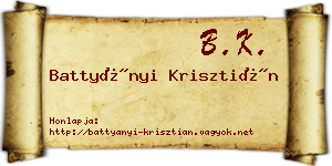 Battyányi Krisztián névjegykártya