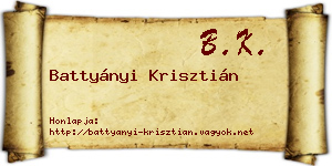 Battyányi Krisztián névjegykártya